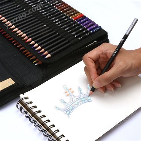H&B96件素描油性彩铅套装 专业美术艺术用品绘画套装 跨境厂家批发