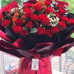 情人节玫瑰花 精包装花束 19朵玫瑰 厂家供应 规格齐全 成辉花卉