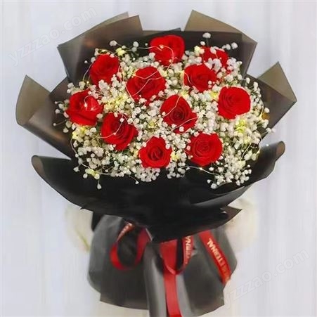 红玫瑰花束定制 可选花材 鲜花 干花可选 按照您的喜好搭配 同城配送